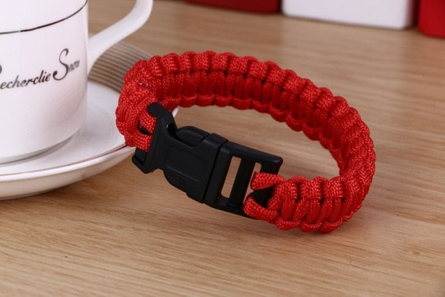 Outdoor Camping Hiking Buckle Wristband Women Rope Bracelet