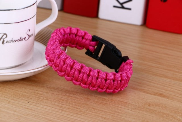 Outdoor Camping Hiking Buckle Wristband Women Rope Bracelet