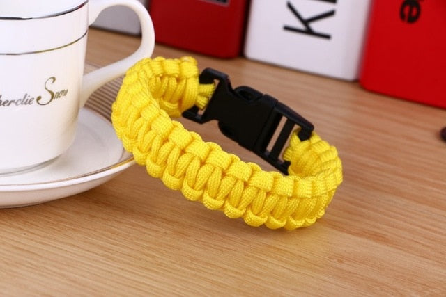 Outdoor Camping Hiking Buckle Wristband Women Rope Bracelet