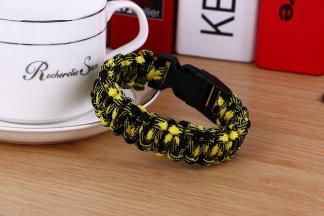 Outdoor Camping Hiking Buckle Wristband Women Rope Bracelet