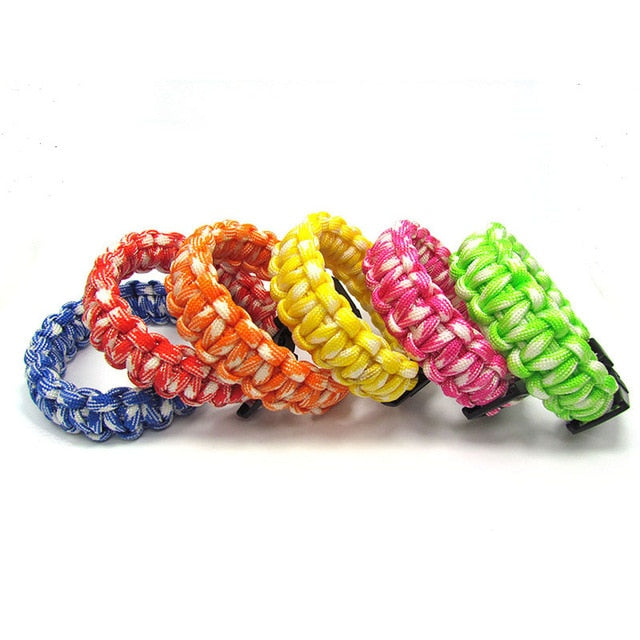 Outdoor Camping Hiking Buckle Wristband Women Rope Bracelet