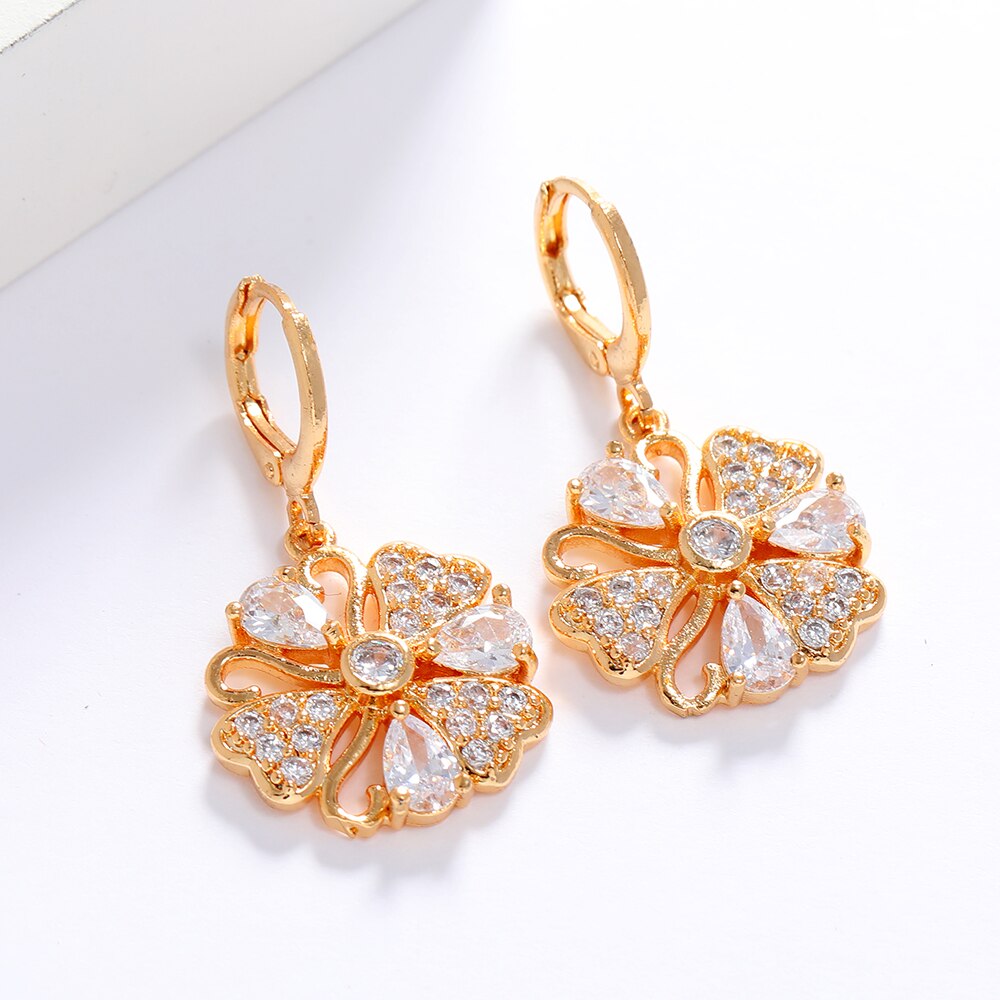 New Arrival Shiny AAA Zircon Drop Earrings