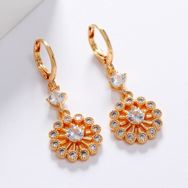 New Arrival Shiny AAA Zircon Drop Earrings