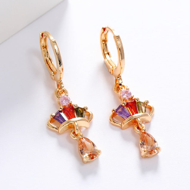 New Arrival Shiny AAA Zircon Drop Earrings