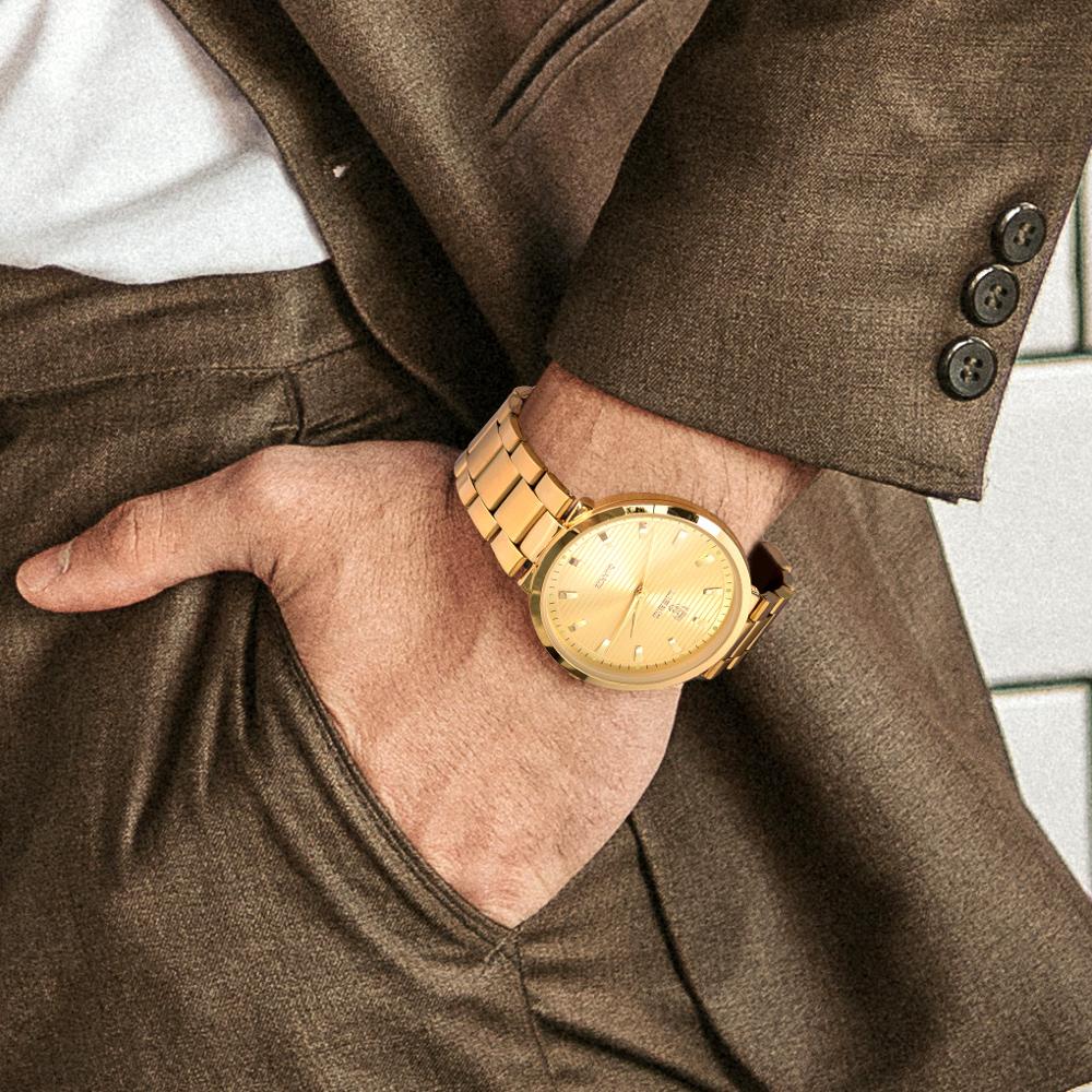 Waterproof Men's Watches Couple Golden Wristwatch