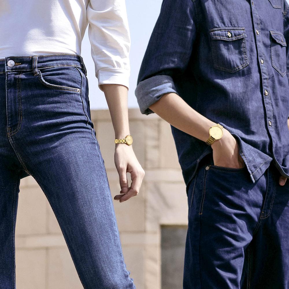 Waterproof Men's Watches Couple Golden Wristwatch