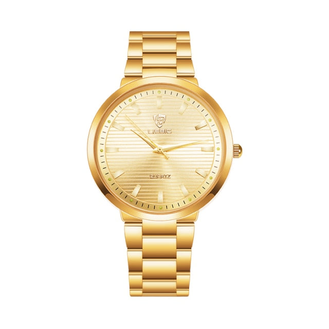 Waterproof Men's Watches Couple Golden Wristwatch