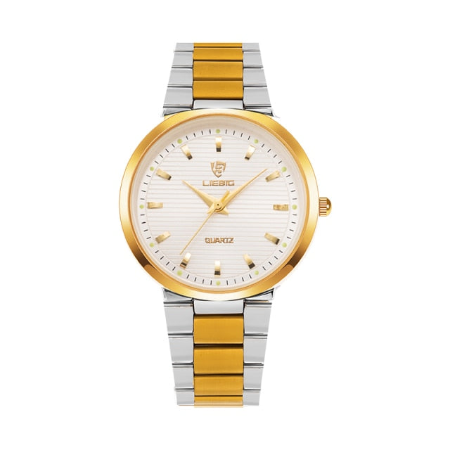 Waterproof Men's Watches Couple Golden Wristwatch