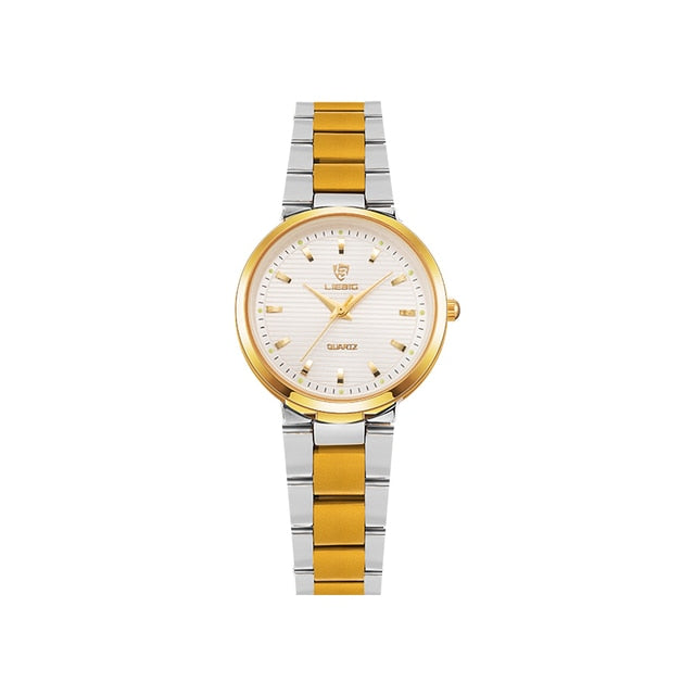 Waterproof Men's Watches Couple Golden Wristwatch