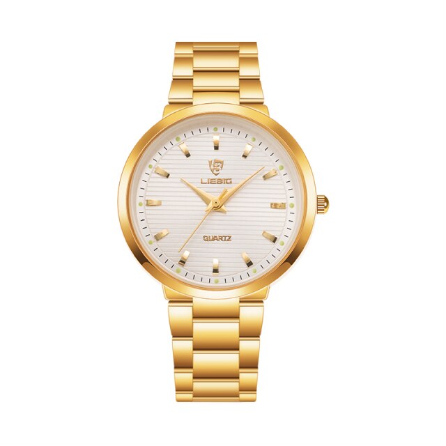 Waterproof Men's Watches Couple Golden Wristwatch