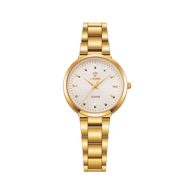 Waterproof Men's Watches Couple Golden Wristwatch