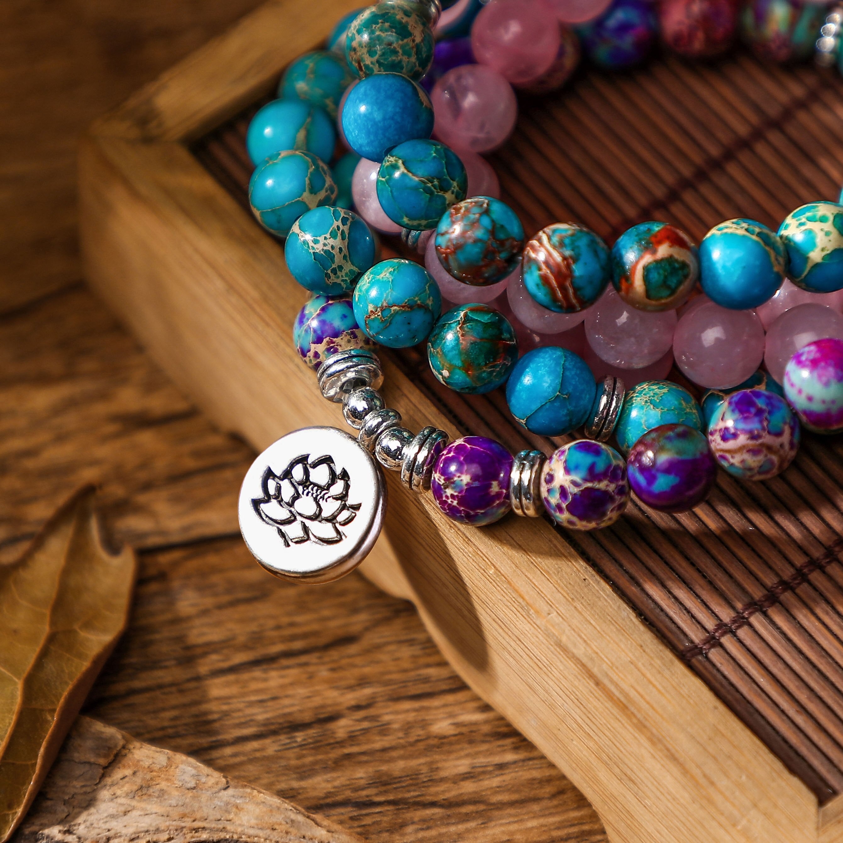 108 Mala Natural Stone Bracelet Women