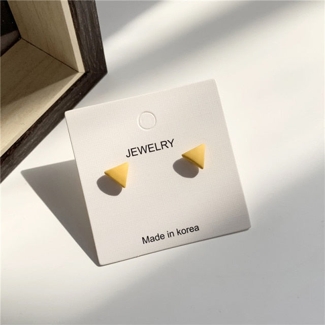 Sweet Acrylic Heart Stud Earrings