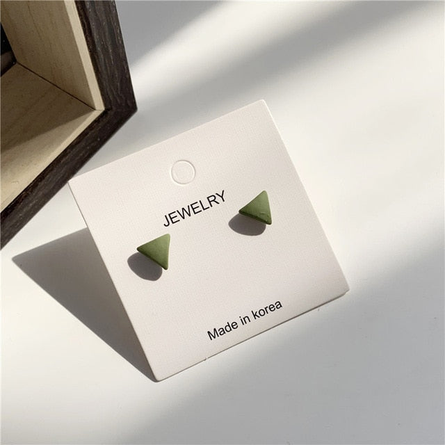 Sweet Acrylic Heart Stud Earrings