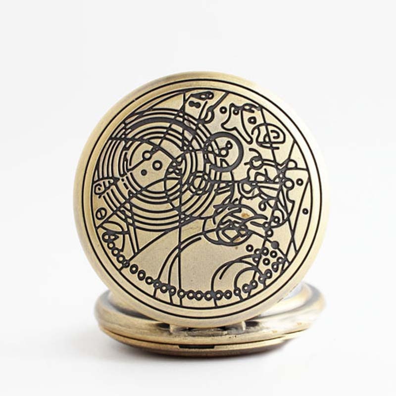 Bronze Vintage Hand Wind With Keychain Steampunk Mechanical Pocket Watch