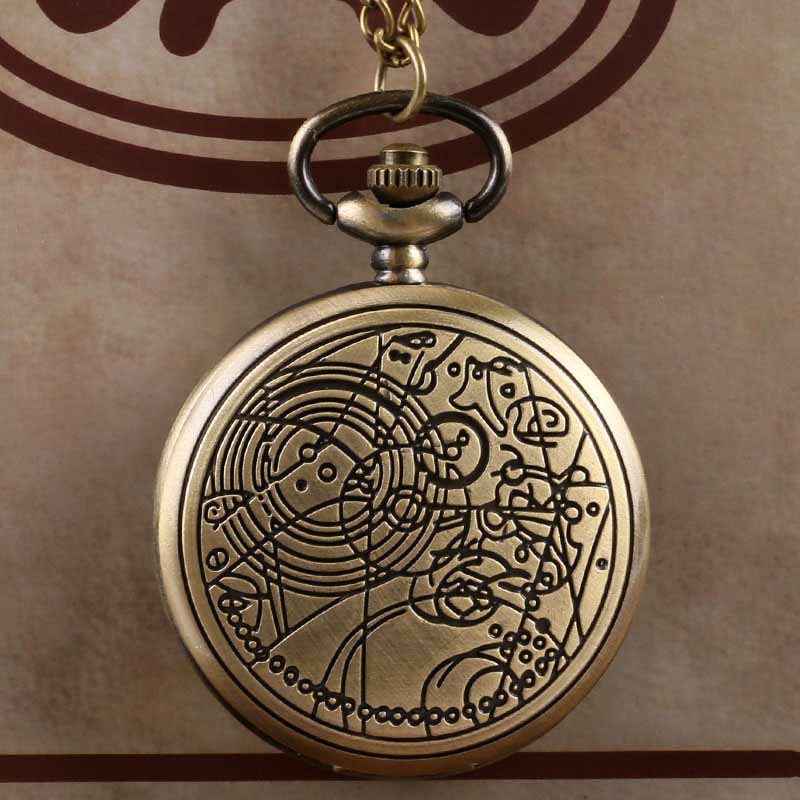Bronze Vintage Hand Wind With Keychain Steampunk Mechanical Pocket Watch