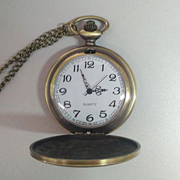 Bronze Vintage Hand Wind With Keychain Steampunk Mechanical Pocket Watch