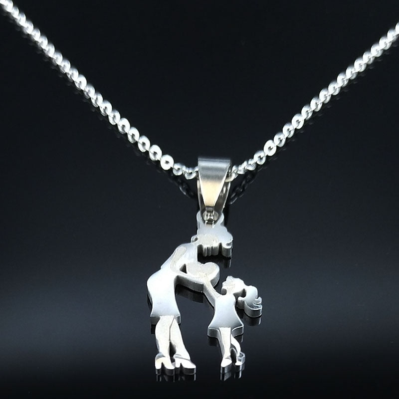 Mom Daughter Stainless Steel Chain Necklace
