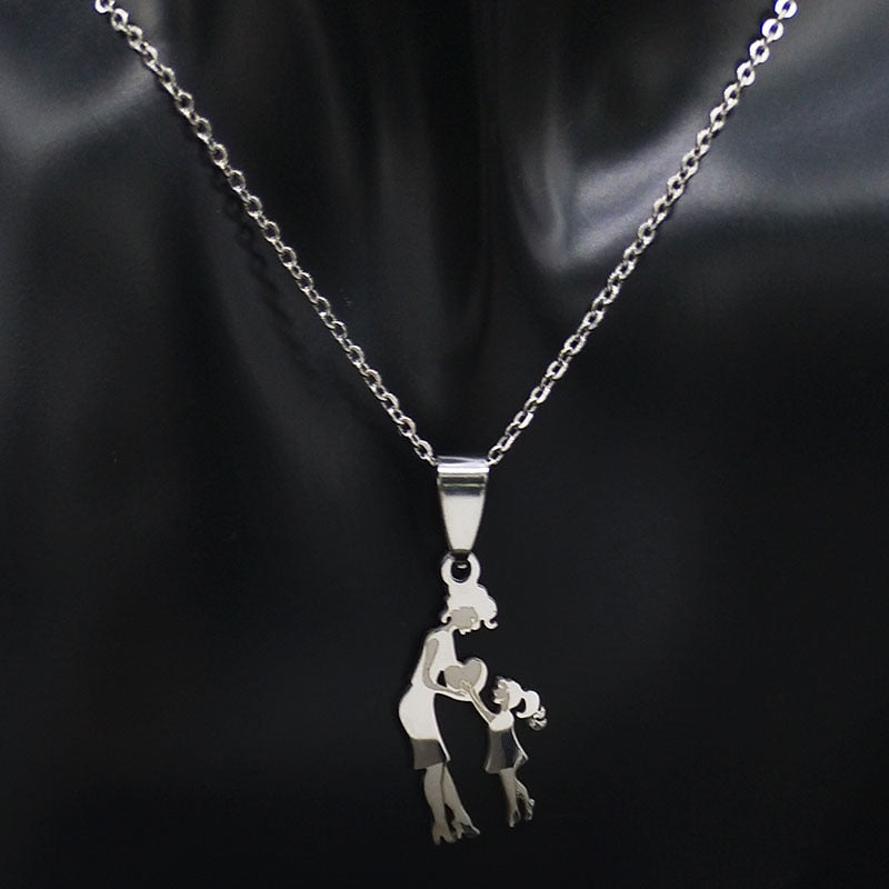 Mom Daughter Stainless Steel Chain Necklace