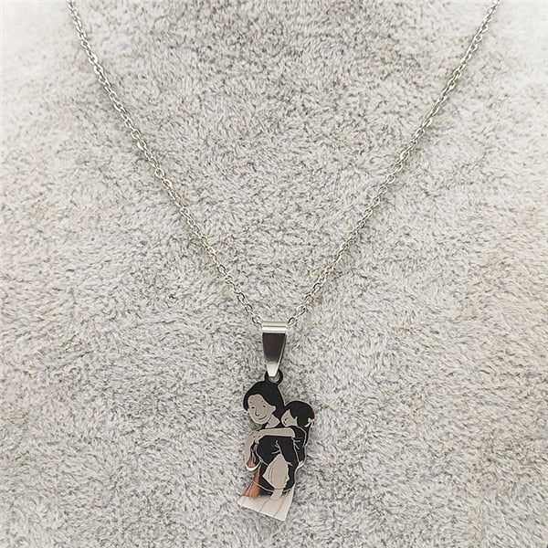 Mom Daughter Stainless Steel Chain Necklace