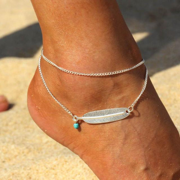 Bohemia Alloy Chain Anklet Flower Design Summer Beach Ankles