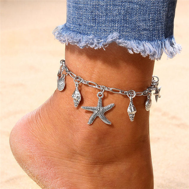 Vintage Bohemian Multilayer Beach Anklets For Women