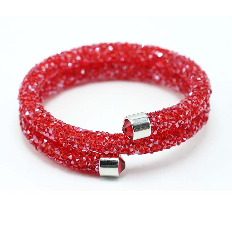 Exquisite Crystal  Rhinestones Cuff Multi-layer Bracelet