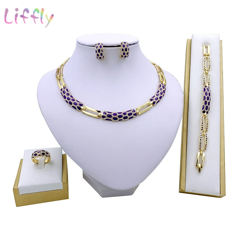 Luxury Bridal Nigerian Wedding African Beads Jewelry Set