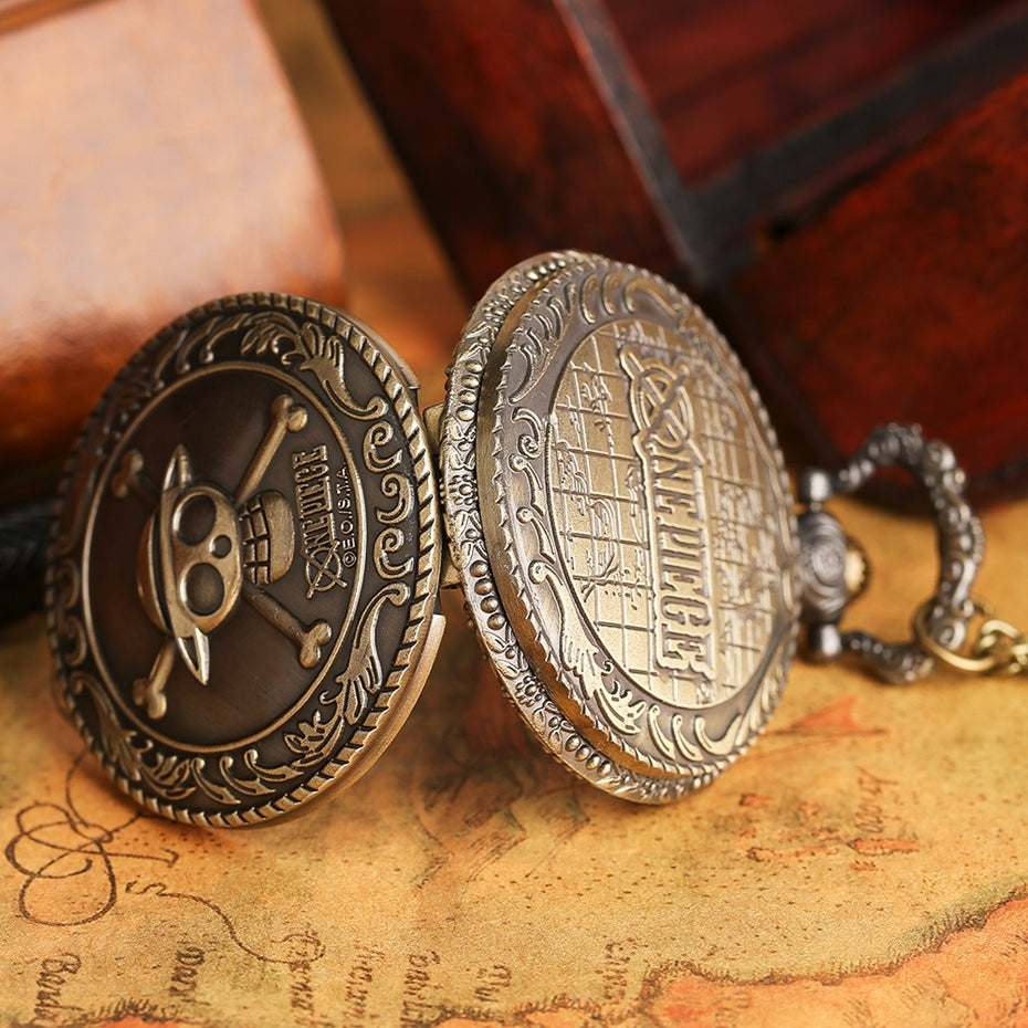 Men's Japan Cartoon Anime One Piece Pocket Watch