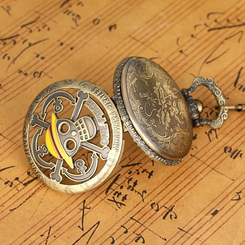 Men's Japan Cartoon Anime One Piece Pocket Watch