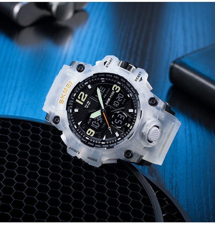Fashion Sports Military Quartz Digital Waterproof Swim Stopwatch Wristwatches