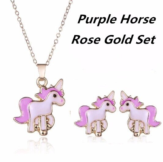 3PCS/Set Unicorn Jewelry Sets