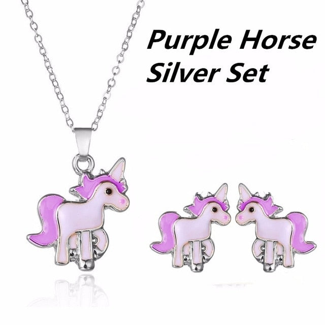 3PCS/Set Unicorn Jewelry Sets