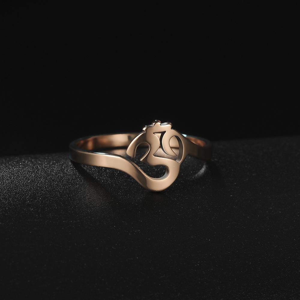 Buddhism Hindu Yoga Om Aum Rings For Women
