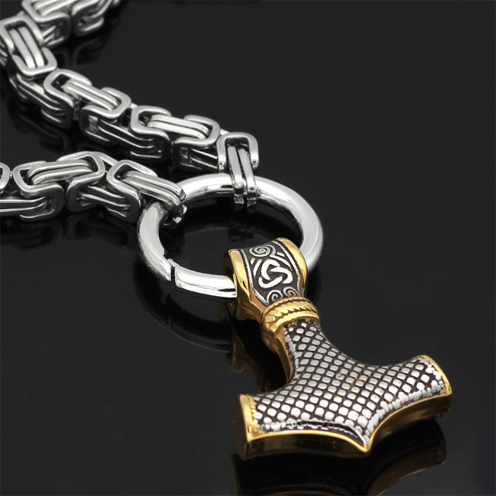 Viking Wolf Head Stainless Steel Pendant