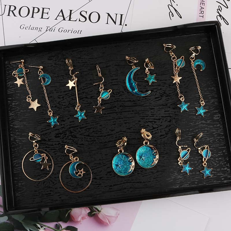 Korea Style Asymmetrical Fresh Enamel  Earrings