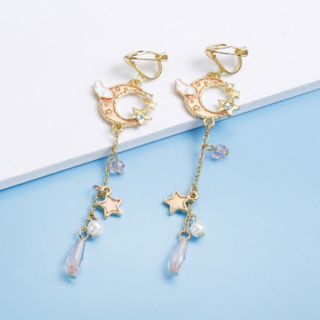 Korea Style Asymmetrical Fresh Enamel  Earrings