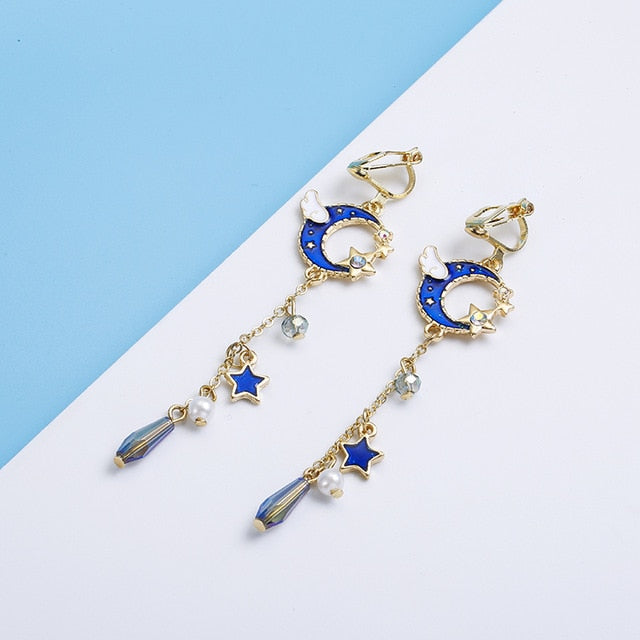 Korea Style Asymmetrical Fresh Enamel  Earrings