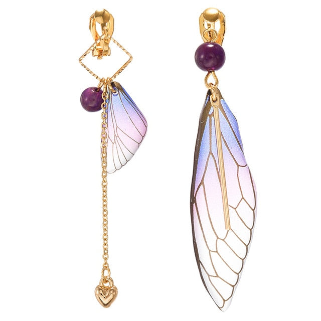 Korea Style Asymmetrical Fresh Enamel  Earrings