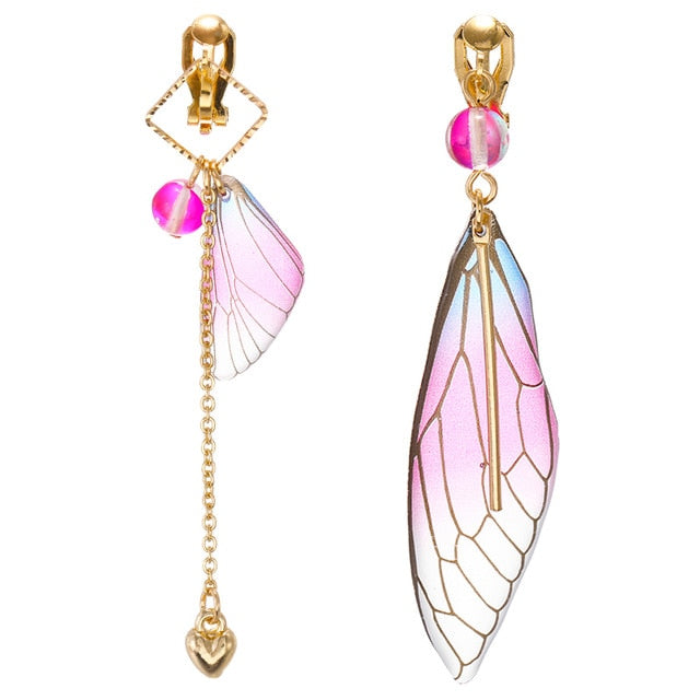 Korea Style Asymmetrical Fresh Enamel  Earrings
