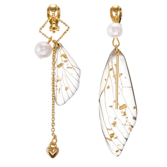 Korea Style Asymmetrical Fresh Enamel  Earrings