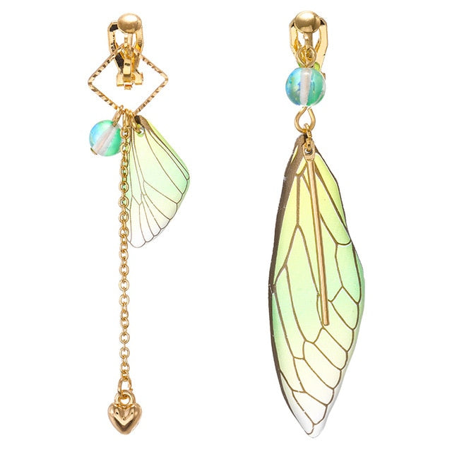 Korea Style Asymmetrical Fresh Enamel  Earrings