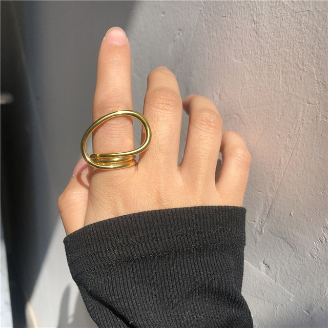 Cool Hollow Out - Twist Metal Ring