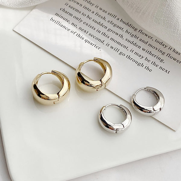 Pendientes minimalistas de plata de ley 925 para mujer