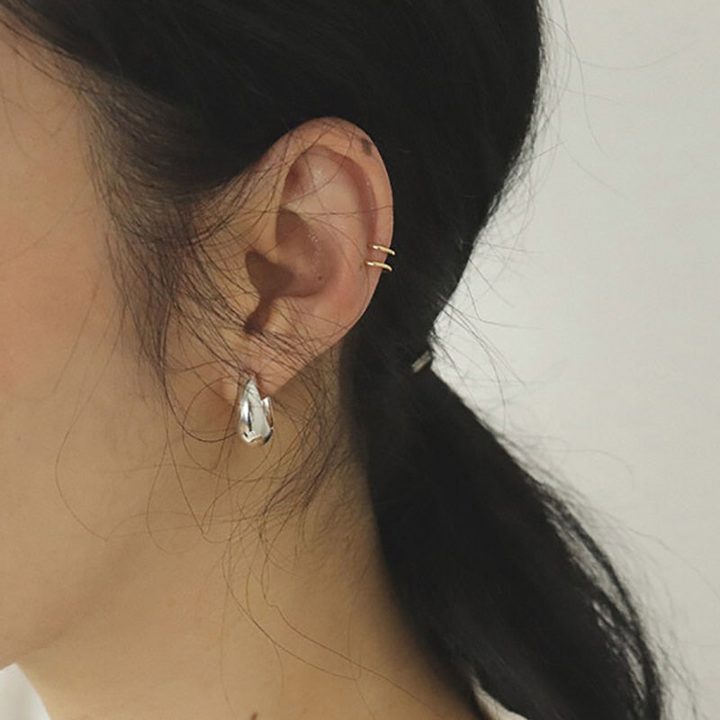 Minimalist 925 Sterling Silver Stud Earrings for Women