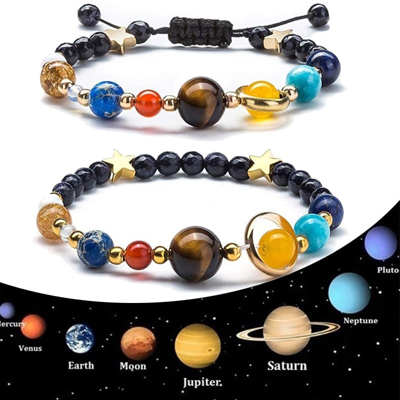 Universe Eight Planets Beads Bangles & Bracelets