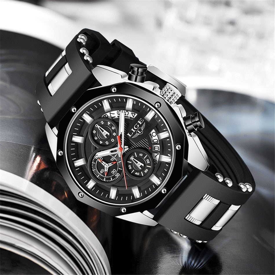 Casual Fashion Watches for Man Sport Military Silicagel Wrist Watch