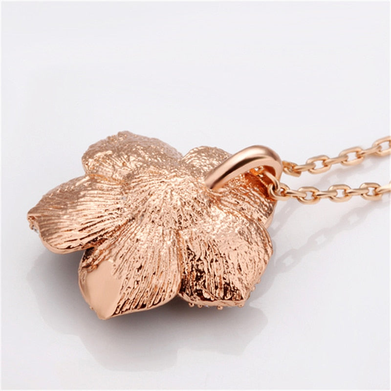 Rose Gold Color Black Painting Bridal Jewelry Sets