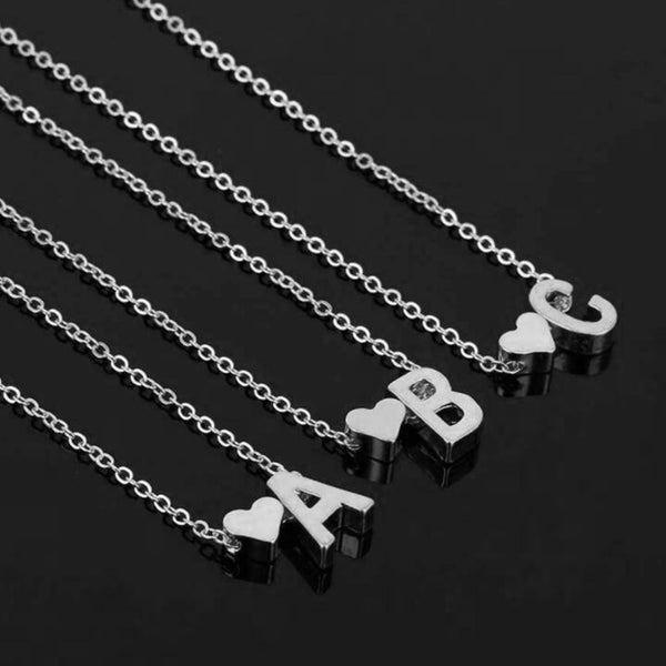 A-Z Alphabet Necklace Tiny Heart Initial Necklace