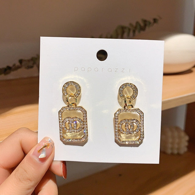 Luxury  Long Chain Letter G Hanging Earrings